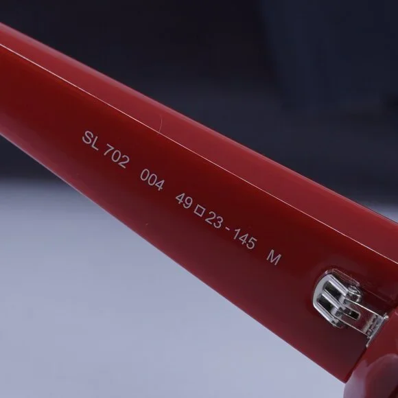 Saint Laurent SL702 004 Cat Eye Sunglasses - Red/Grey display picture 2
